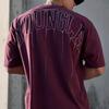 YOUNGLA Men's Oversized Cotton Gym T-shirt - Round Neck, Short Sleeve, 240 Fabric