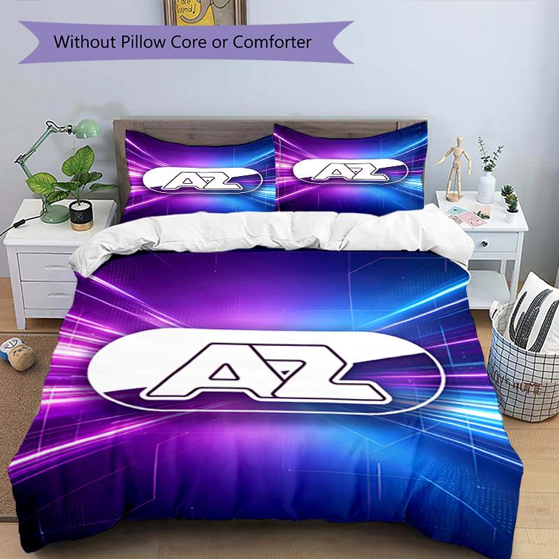 Parure de lit 3 pièces avec housse de couette (1*Housse de couette + 2*Taie d'oreiller, sans noyau), Ensemble de literie imprimé AZ Alkmaar, Décor de chambre à coucher, Toutes saisons, Cadeau d'anniversaire