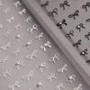 5D Versatile Black And White Bow Ribbon Bowknot Nail Sticker Crystal Diamond Nail Stickers Adhesive Decals Nail Art Decorations