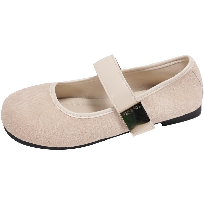 Wildleder weiche Sohle rosa hell Mund einzelne Schuhe Frühling 2025 neu retro sanfter Feenstil Mary Jane Schuhe vielseitig