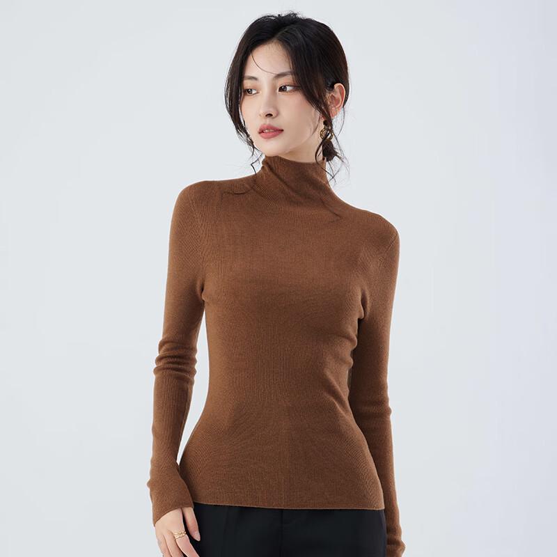Women's 100% Pure Wool High-Neck Slim Fit Sweater FXKY8802