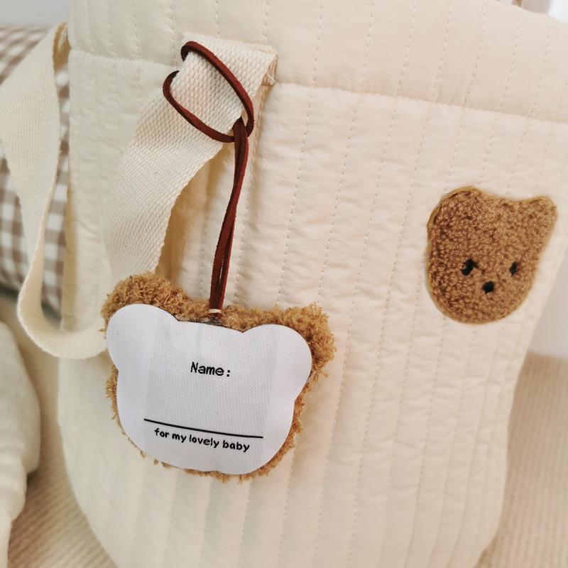 Korean-Style Cute Bear Doll Bag Pendant & Children's Name Tag Keychain
