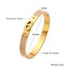18K Gold-Plated Stainless Steel Pig Nose Bracelet with Zirconium Detailing