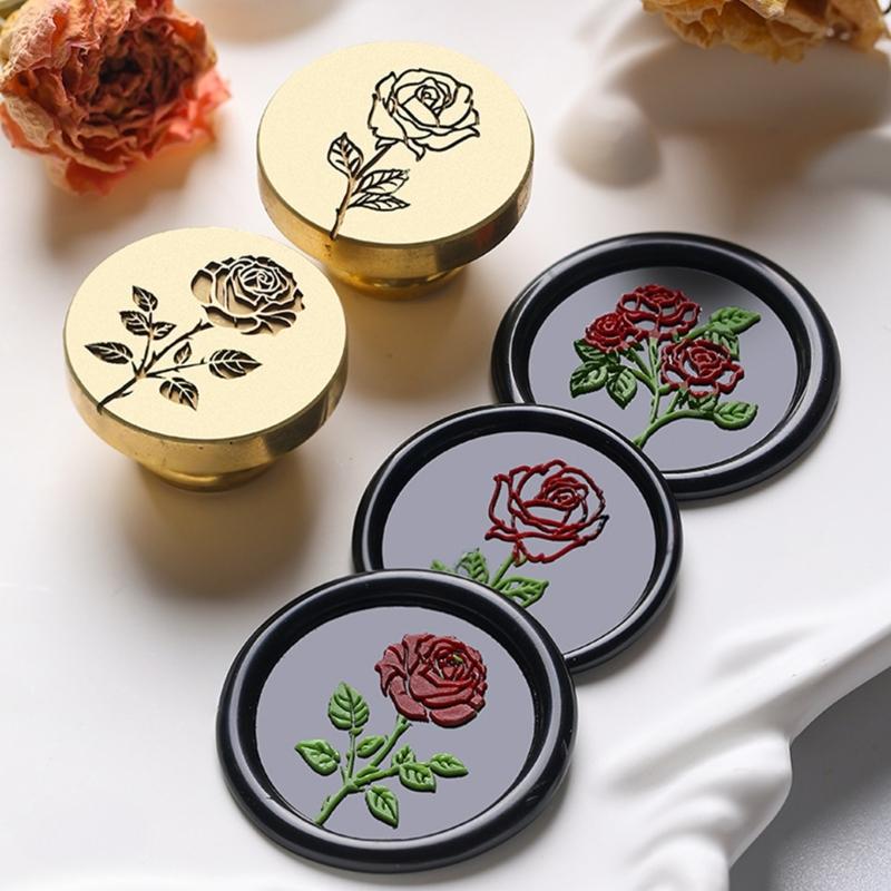 Wachssiegel-Stempelkopf mit Blumenprägung, Scrapbooking-Wachsstempelkopf für Dankeskarten, Einladungen, Umschläge, Verzierung