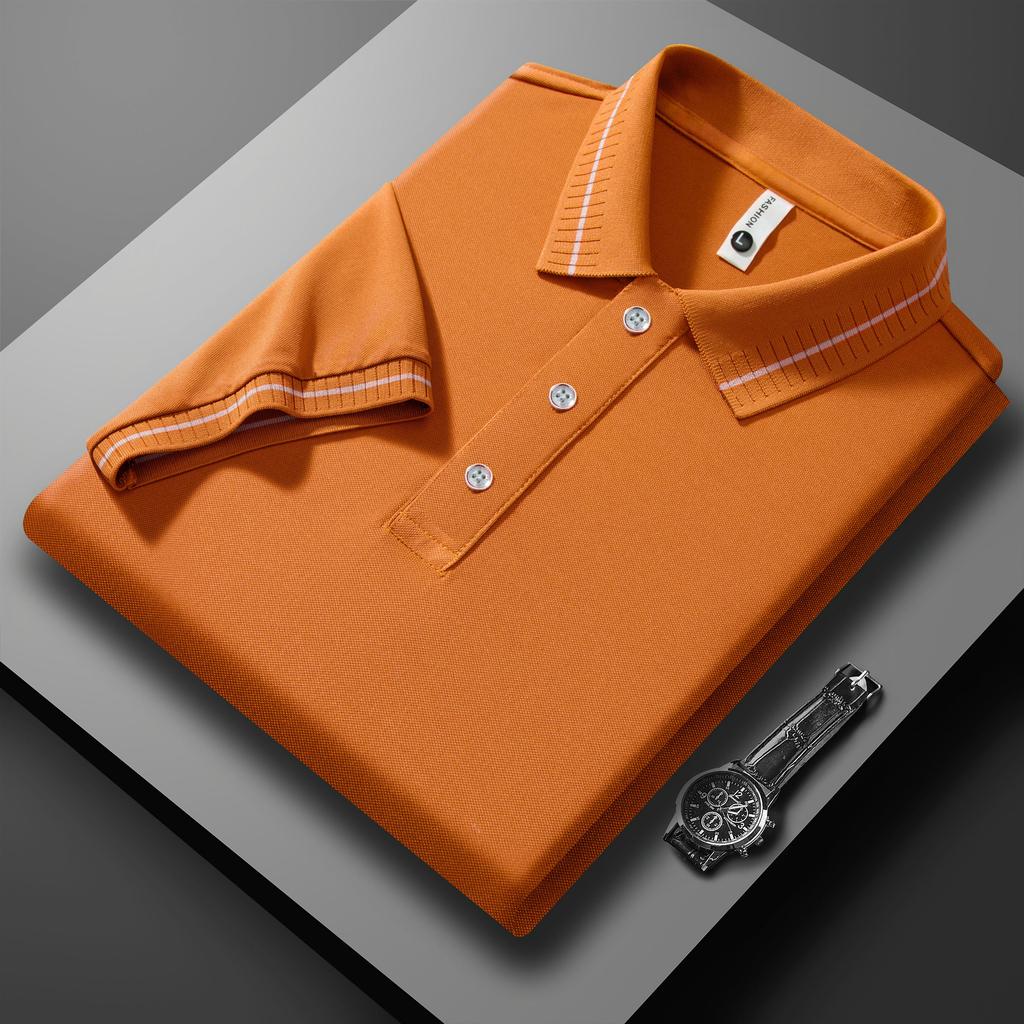 Lapel Men'S And Women'S Advertising Polo Shirt Ice Silk Cotton Business Casual Short-Sleeved High-End Top