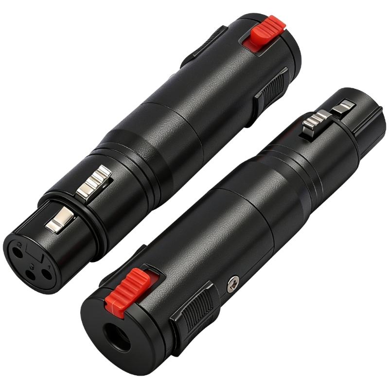 1/4inch to XLR Female Adapter 6.35mm Female to XLR Female Adapter Female Plug to XLR Converter for Guitar Microphones