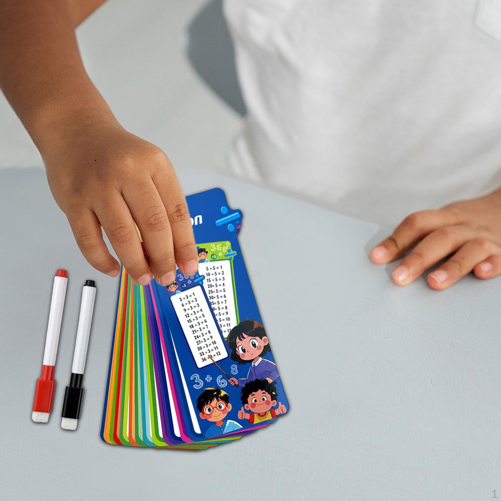 

Карточки по математике для детей, легкие, водонепроницаемые, для учителя, 15 карточек Division