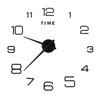 DIY Wanduhr Acryl Rahmenlos Spiegeloberfläche Wandaufkleber Uhr Dekor für Wohnzimmer Schlafzimmer Schwarz