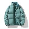 Unisex Trendy Solid Color Stand Collar Down Jacket - Versatile Winter Outdoor Warmth