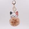 Adorable Kitten Plush Keychain - Cute Cat Figurine for Backpack or Suitcase