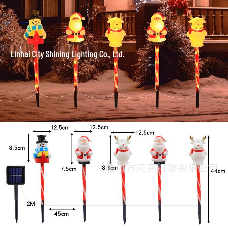 

2025 Солнечные Рождественские Санта и Снеговик Светящиеся Гирлянды для Наружного Декора Waterproof Battery Variant