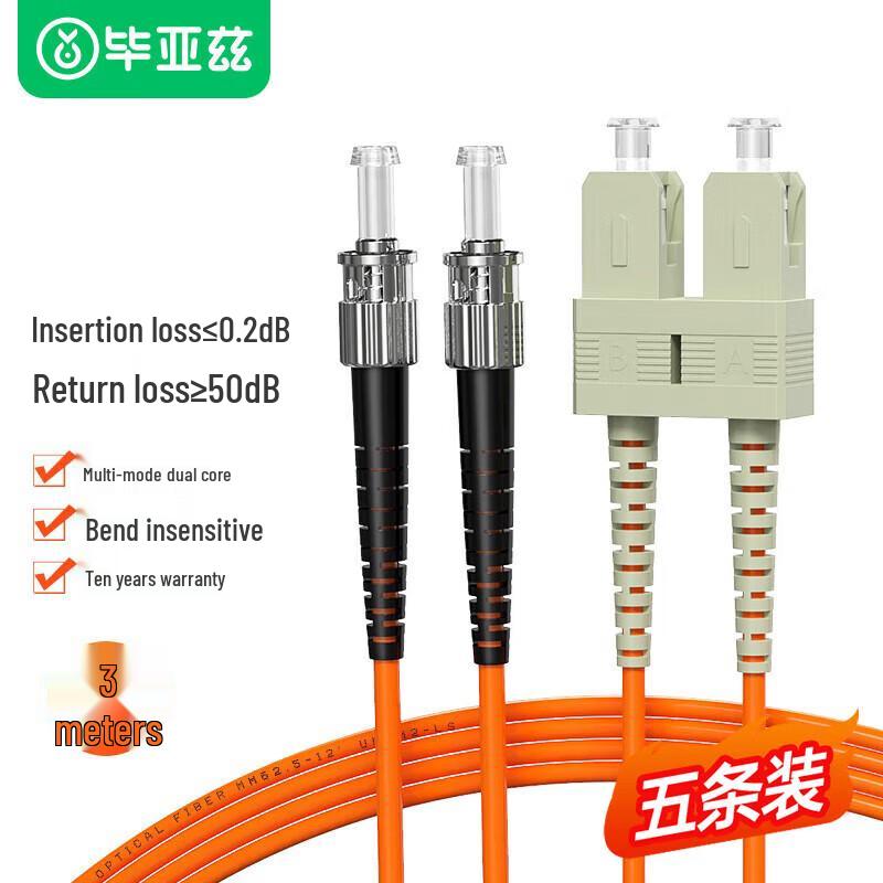 

BIAZE OM2 Multimode Duplex Fiber Optic Patch Cable