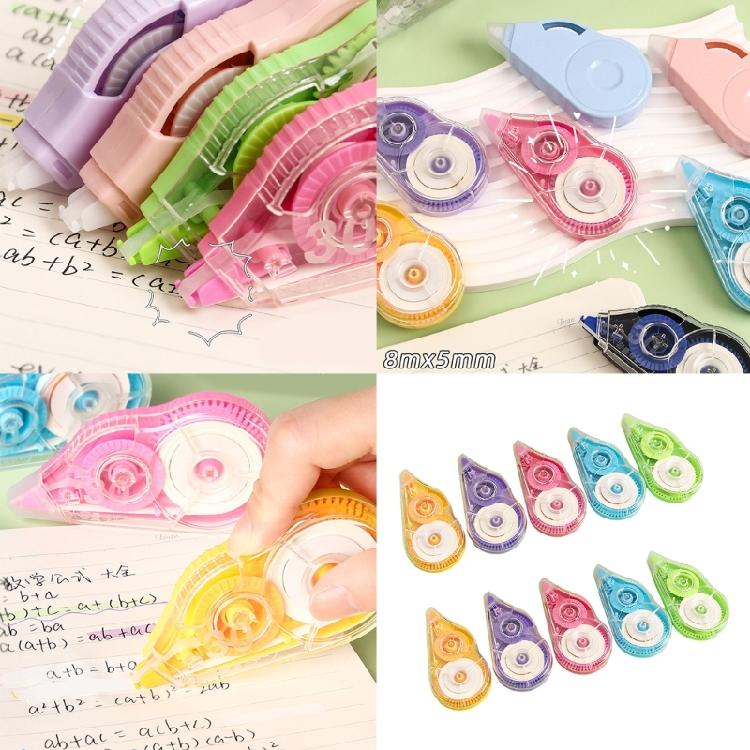 10Pcs 8mx5mm Correction Tapes Roller School and Office Supplies White Correction Tape Total 80m for Writing Scrapbooking
