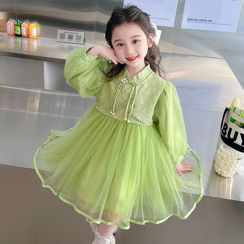 

Марлевое платье для девочек, осеннее платье, платье принцессы.