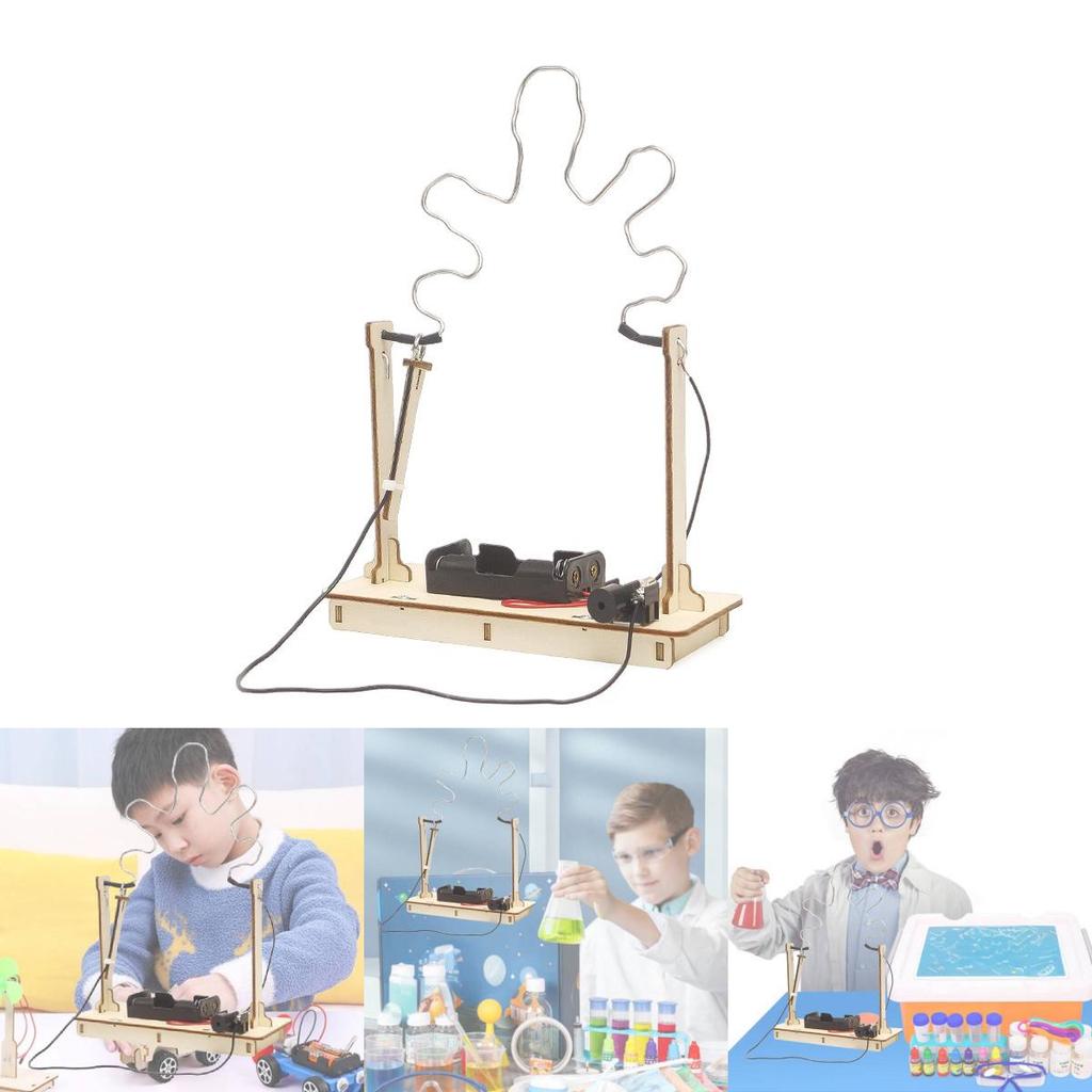 Kreatives DIY Crossfire Handgemachtes Wissenschaftsexperiment Erfindung STEM Pädagogisches Werkzeug für das Klassenzimmer Anpassbares Holzmaterial-Set