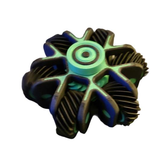3D Printed Fidget Spinner Toy Anxiety Stress Relief Gear Spinning Toy Portable Travel Home Office Finger Roller EDC Desk