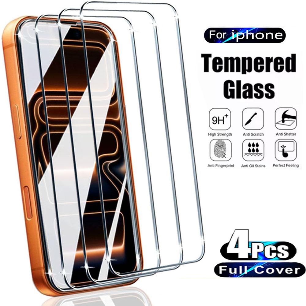 4 Pack HD Clear Screen Protector Tempered Glass Film for iphone 17/ 17 Pro/ 17 Pro Max/ 17 Air