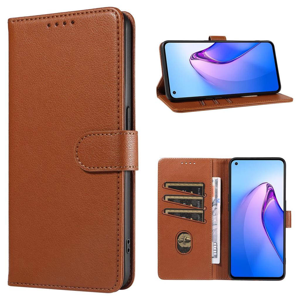OPPO A60/Find X8 Leather Flip Case with Stand, 4G/5G Compatible Protective Cover