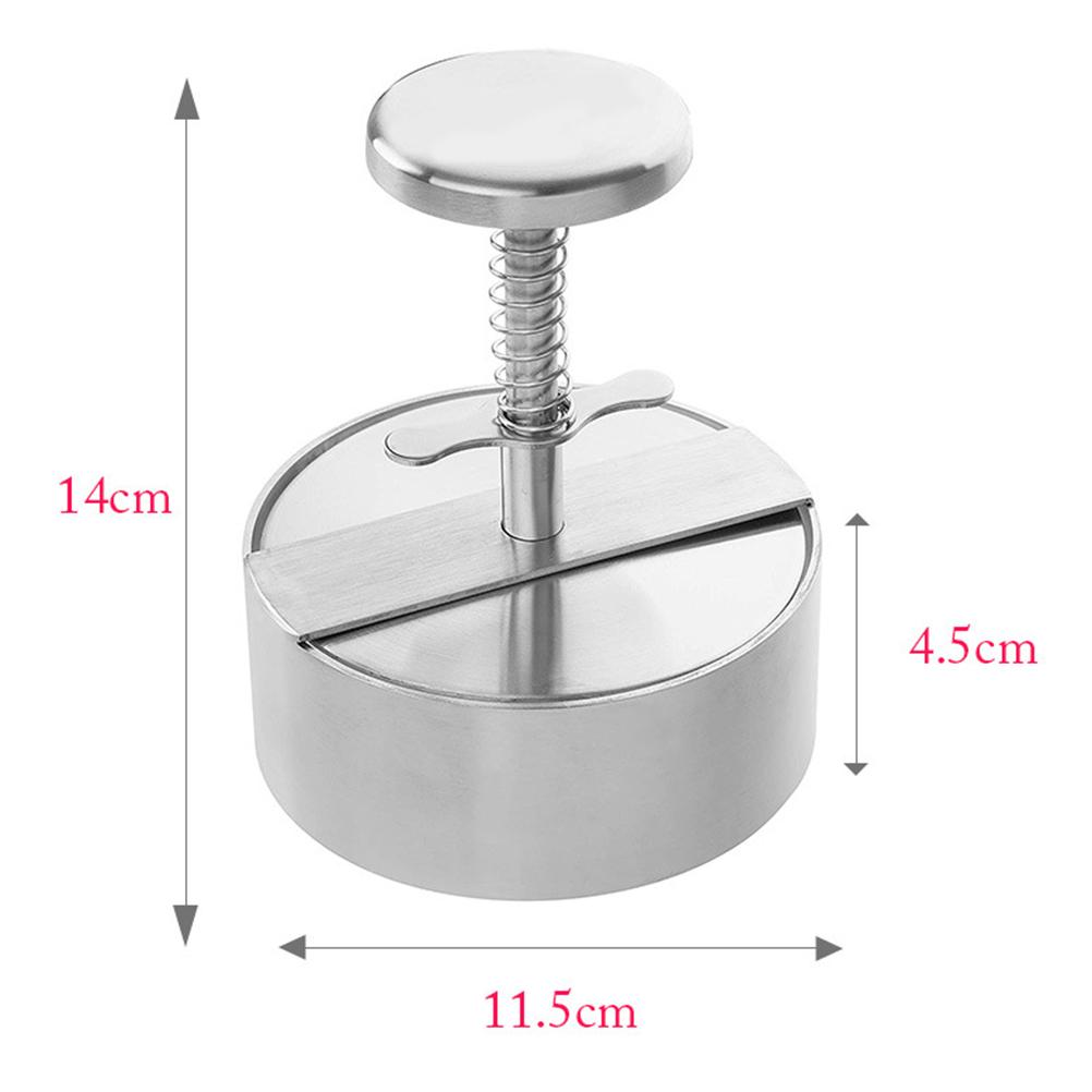1Pcs 304 Stainless Steel Burger Press Meat Patty Maker Kitchen Tool White