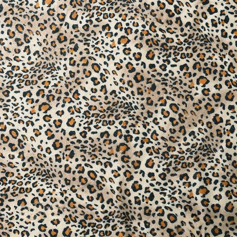 100x150cm Zlatá sametová látka se zvířecím potiskem Tygr Leopard Zebra Potisk Látka na pohovku Hračky Látka na společenské oblečení