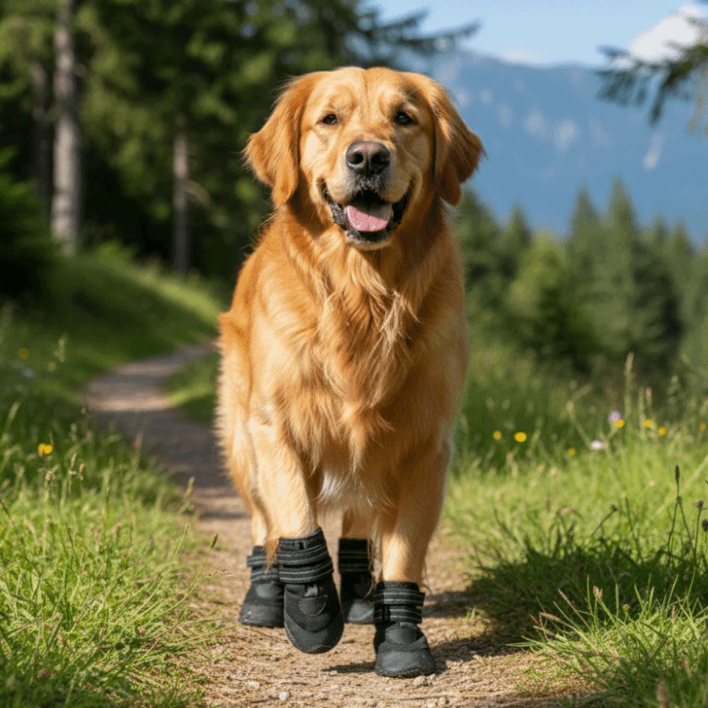 Adjustable Anti-Slip Dog Shoes Wear-Resistant Comfortable Waterproof Dog Boots Breathable Reflective Dog Paw Protector
