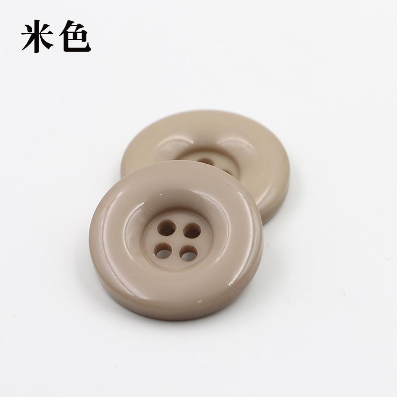 Harzfarbige Knöpfe Schwarz und Weiß Runde Vieraugen Große Runde Kantenknöpfe Mantel Windjacke Pullover Jackenknöpfe