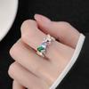 Romantic Multicolour Zircon Adjustable Rings For Women Girl Fashion New Jewelry Gift Party Wedding Anillos