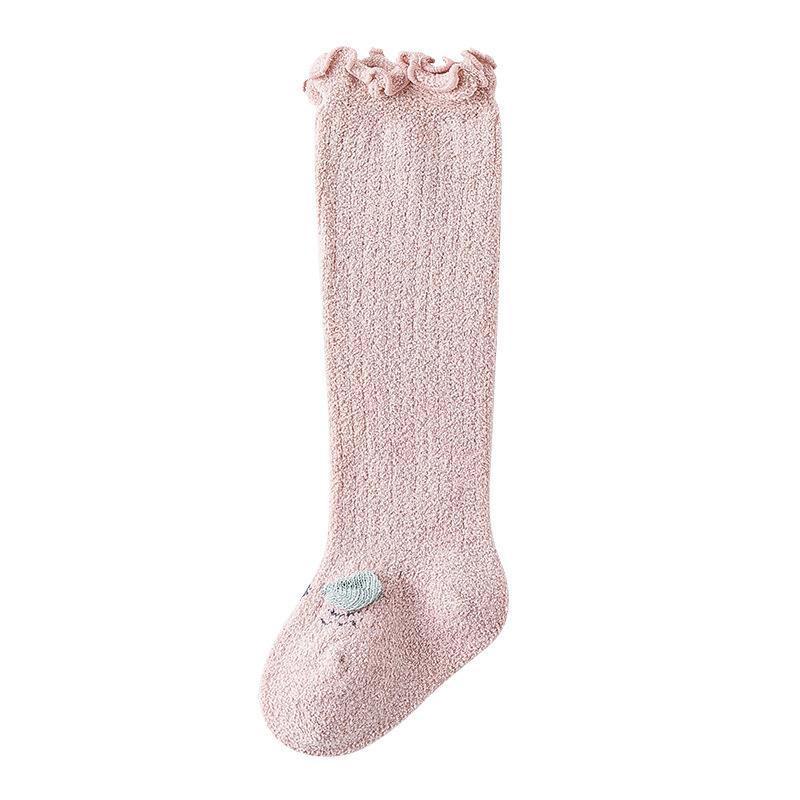 Children's Long Tube Socks Fleece Lined Thickened Coral Fleece Children's Socks Class A Breathable Infant Newborn Baby Socks