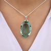 Green Apatite Gemstone Silver Pendant, 925 Sterling Silver Handmade Pendant, Silver Jewelry For Mother/Wife PP-64-2