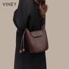 Viney Women's Leather Bucket Crossbody Bag