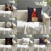 Classic Brandy Brands R-Remy Martin Pillow Case Cotton Linen Fabric Square Zipper Pillowcase Home Decorative Living Room