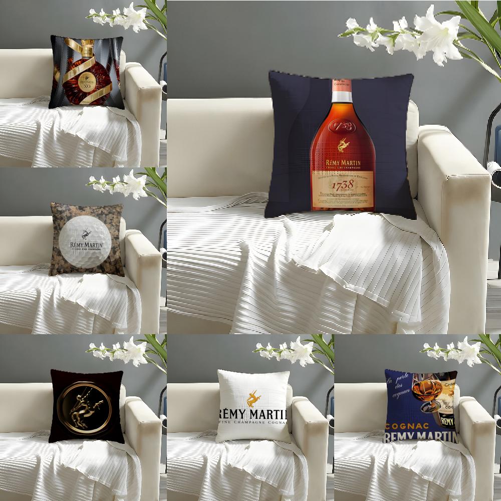 Classic Brandy Brands R-Remy Martin Pillow Case Cotton Linen Fabric Square Zipper Pillowcase Home Decorative Living Room
