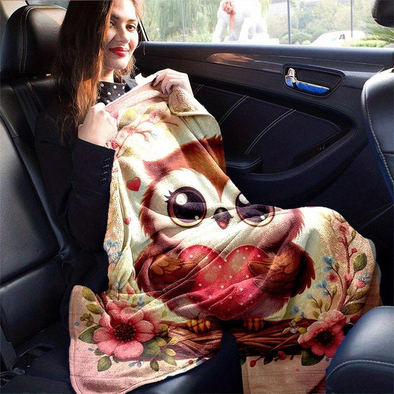 1pc Eagle Printing Lightweight Flannel Blanket, Comfortable and Warm Blanket, for Camping Sofa Bed and Couch Office, In All Seasons