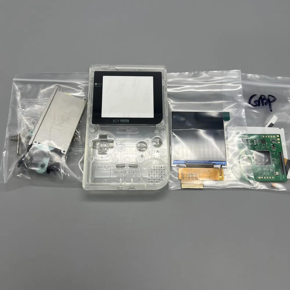 GBP LCD Kurulumu Kolay 2,6 inç Tam Boy IPS Yüksek Parlaklık LCD gameboy pocket GBP için Yüksek Kaliteli Kabuklu