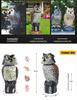Cross-Border Owl: Outdoor Bird-Scaring, Rodent-Repelling Resin Ornament with Head Movement