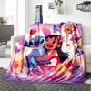 1pc S-Stitch7 Blanket, Gift, for Men and Women, Soft Blanket, Good for Sofa Bed Couch Travel, Lightweight Flannel Blanket