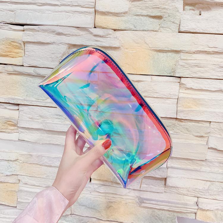 Portable Custom PVC Laser Makeup Bag - Waterproof & Durable Cosmetic Storage