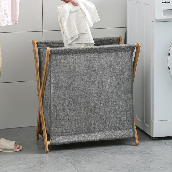 Dirty Clothes Basket with Durable Frame Large Capacity Laundry Hamper Bottom Heightening Mildew And Slip Resistant Laundry Storage Bin