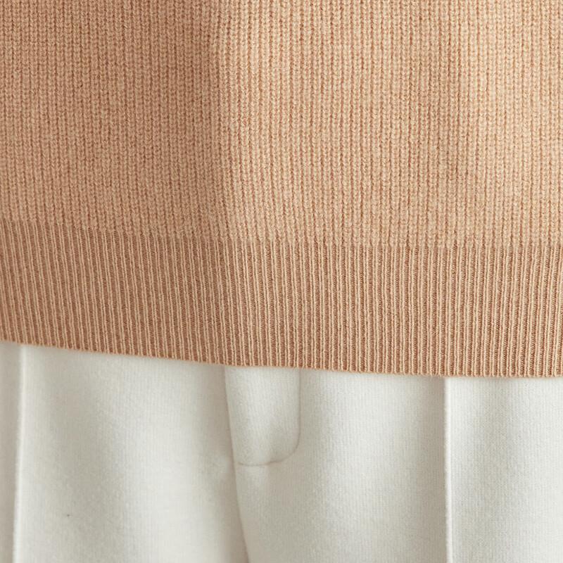 Srcr Women's 100% Wool Half-High Collar Knitted Sweater