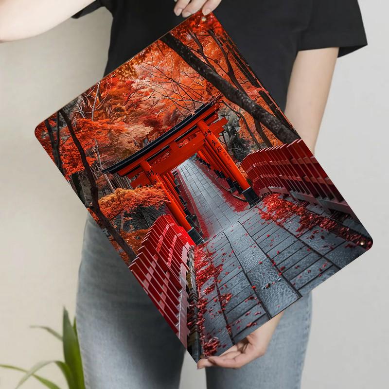 

Japanese Kyoto Torii Gate Red Maple Avenue Metal Iron Wall Art Home Decor Painting 20x30cm（7.8x11.8inch）