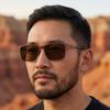 2026 Men's Polarized Nylon Sunglasses: Stylish, Square Frame Sun Protection