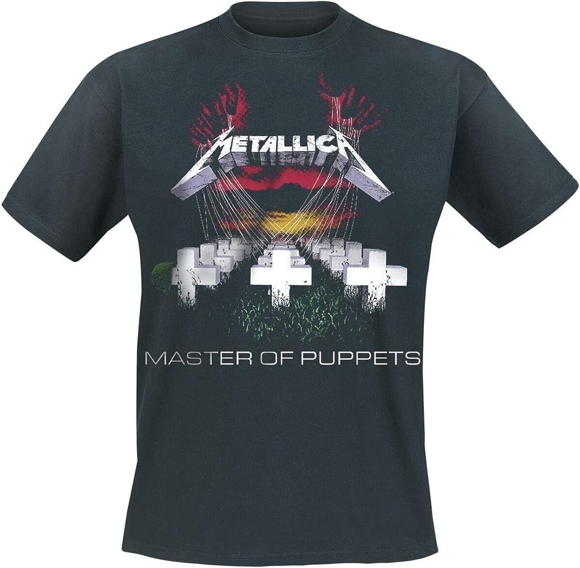 Metallica Unisex-Adults Official Master of Puppets T Shirt (Black), Large S