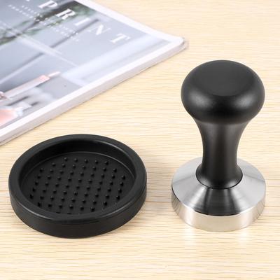 Coffee Tamper Set(51 Mm),Espresso Stamp With Flat Stainless Steel Base,Espresso Hand Tamper With Coffee Tamper Mat