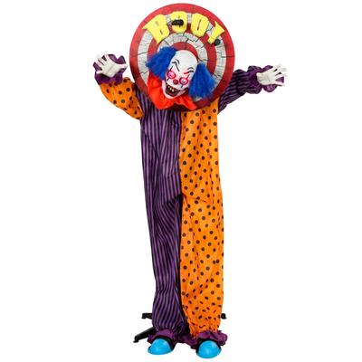 167 Cm Tamaño Real Payaso Animado Decoración de Halloween Espeluznante Halloween Animatrónicos Decoración Con Sonido Táctil Activado