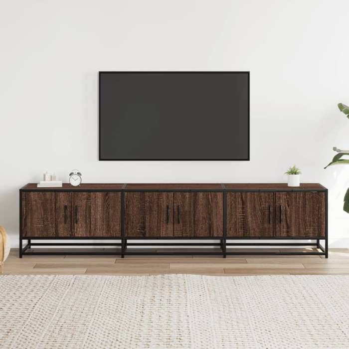 VidaXL Meuble TV chêne marron 180x35x41 cm bois d'ingénierie, support TV, buffet TV, meuble multimédia, banc TV, meuble 3300789