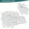 2Set Nordic Jacquard Split Recliner Armchair Cover With Cup Holder Anti-Slip Sofa Slipcover Relax Couch Covers For Living Room