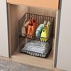 3 Tier Fruit Basket for Kitchen Storage Cart Stackable Metal Wire Storage Basket Snacks Organizer Baskets with Rolling