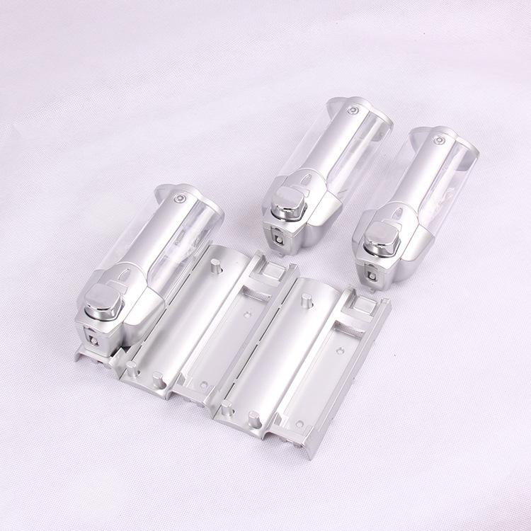 Wall Mounted Manual Three Shampoo Dispensers Hotels Liquid Shower Soap Dispenser