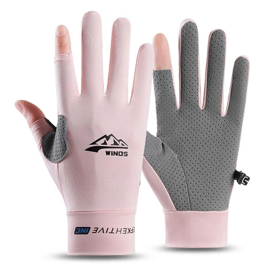 1Pair Fingerless Gloves for Men Women UV Sun Protection Half Finger Glove for Fishing Paddling Sailing Rowing Sports Gloves