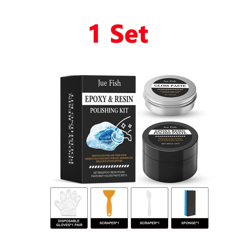 Professional Epoxy Resin Polishing Kit & Compound High-Gloss Finish Remove Scratches & Restore Shine To Resin Art Jewelry Tables